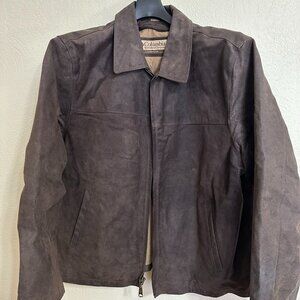 COLUMBIA‎ Mens Brown Leather Jacket Size XL in very good condition